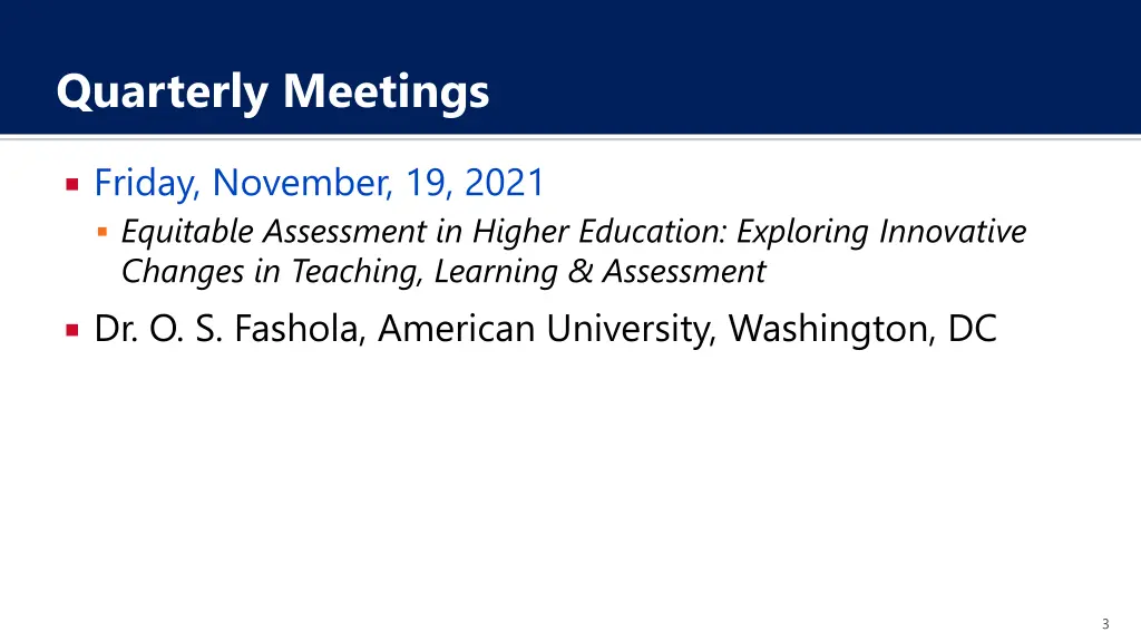 quarterly meetings 1