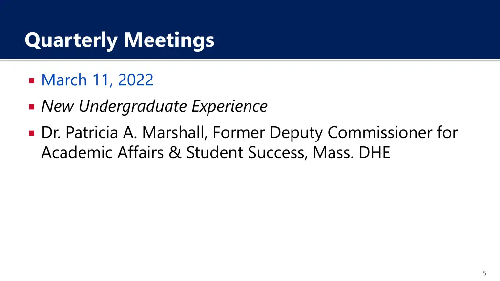 quarterly meetings 3