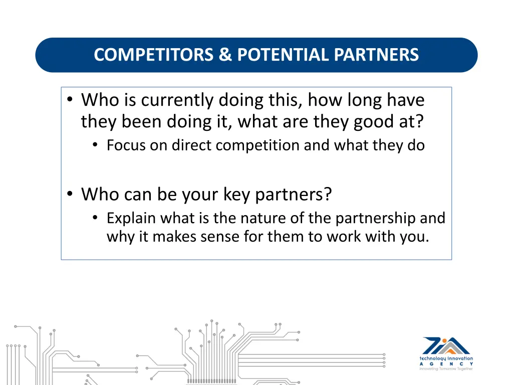 competitors potential partners