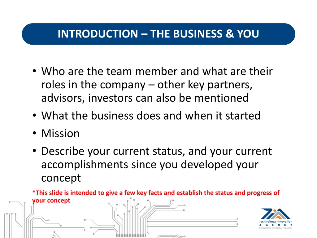 introduction the business you