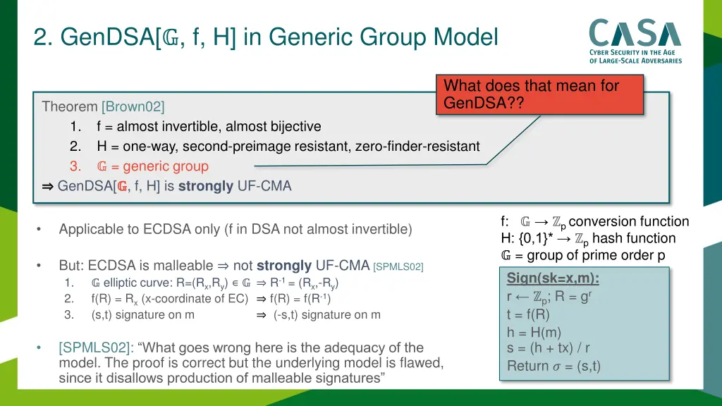 2 gendsa f h in generic group model