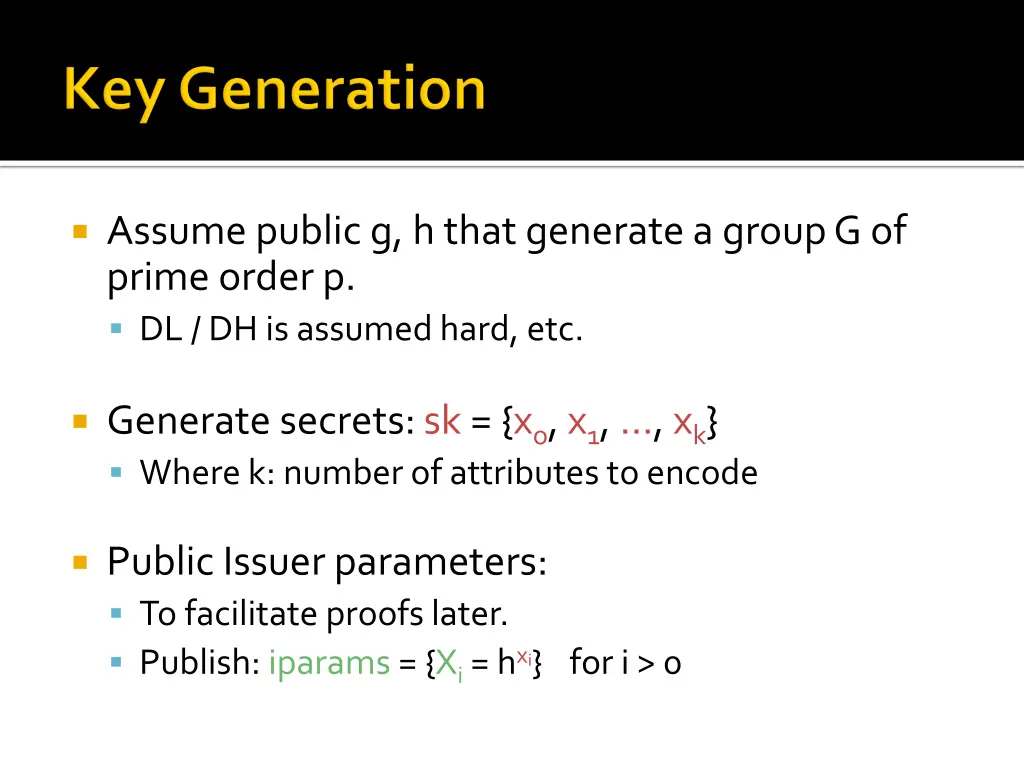 assume public g h that generate a group