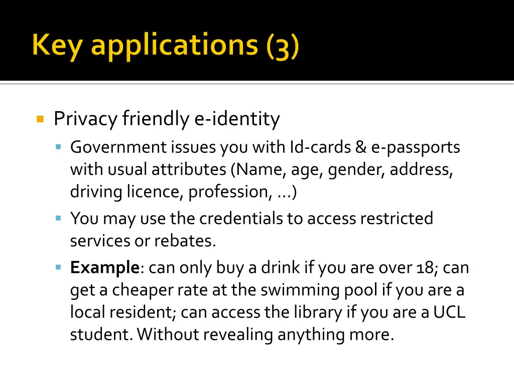 privacy friendly e identity government issues
