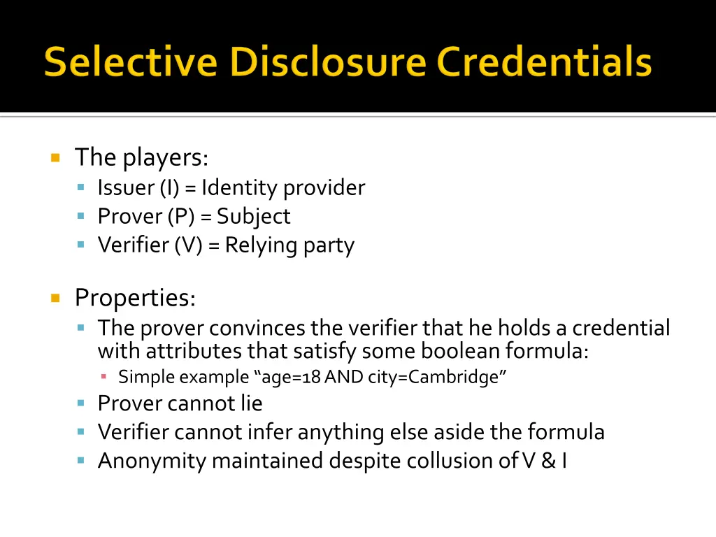 the players issuer i identity provider prover