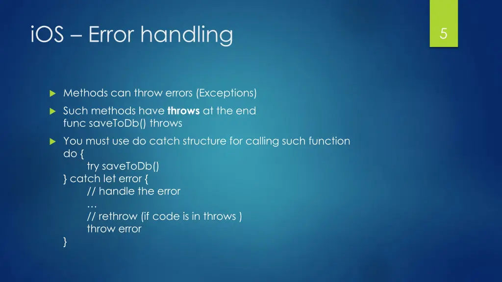 ios error handling