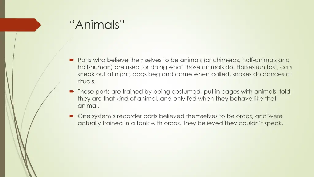 animals