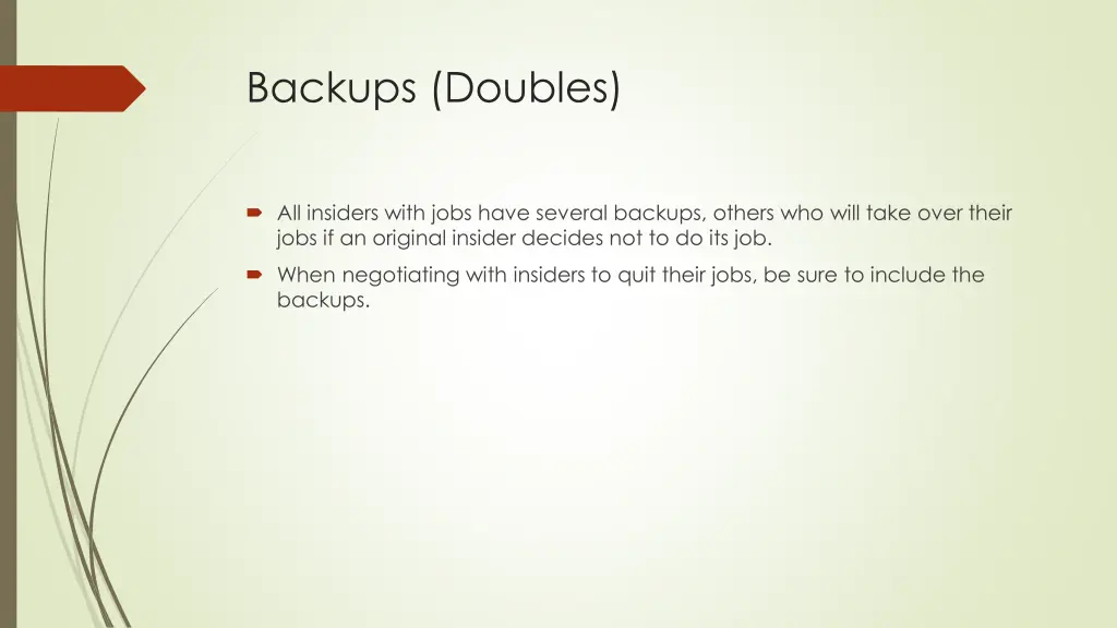 backups doubles