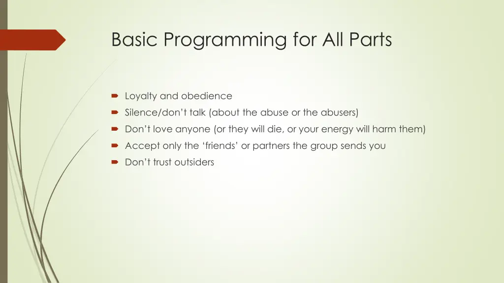 basic programming for all parts