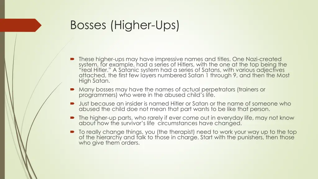 bosses higher ups