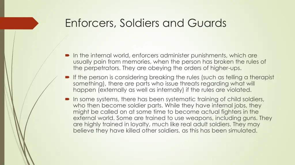 enforcers soldiers and guards