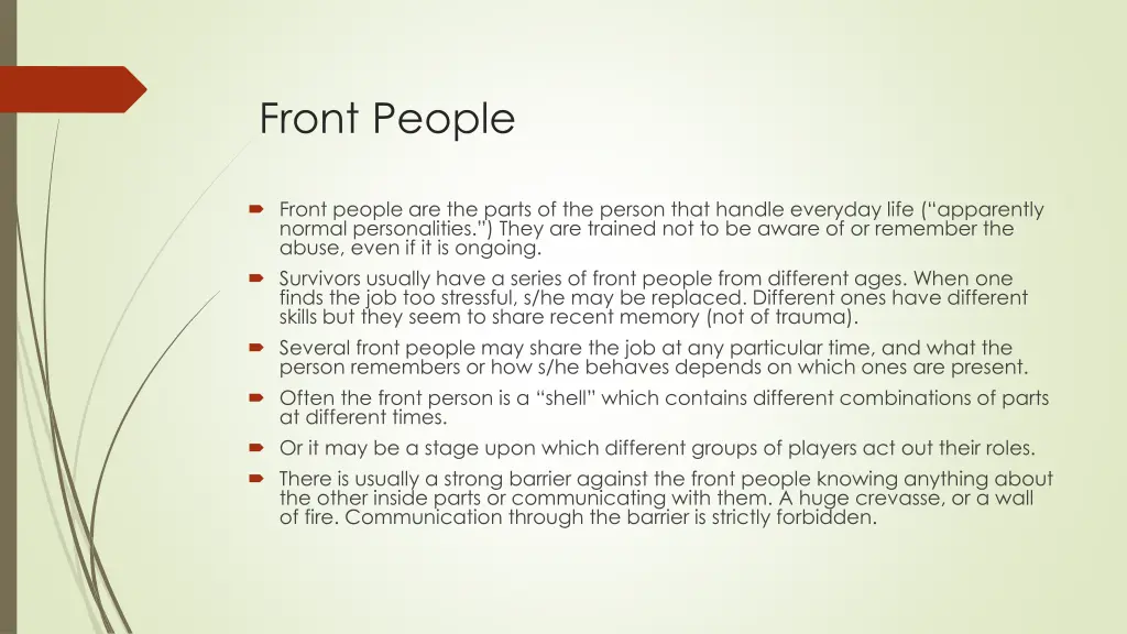 front people
