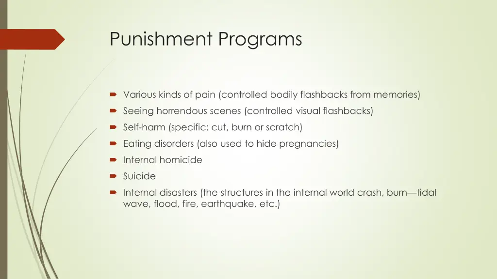 punishment programs