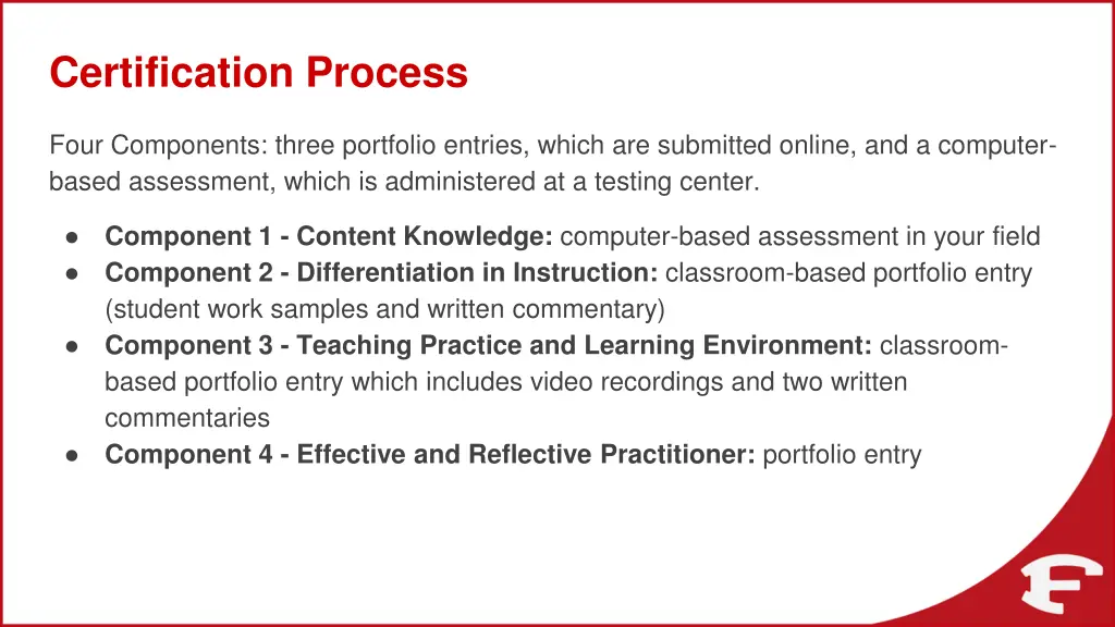 certification process