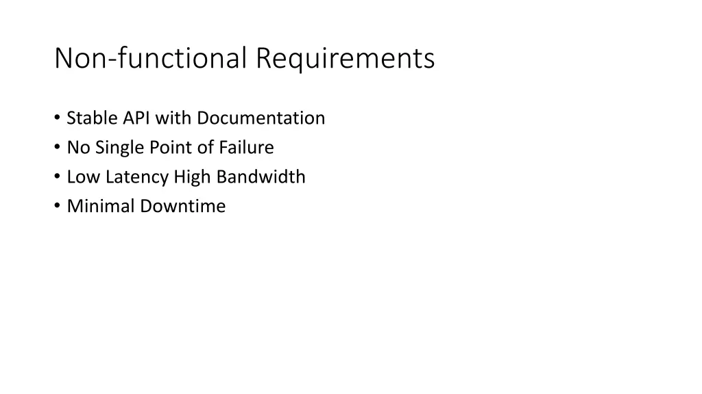 non functional requirements