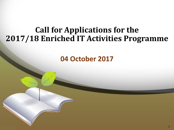 call for applications for the 2017 18 enriched