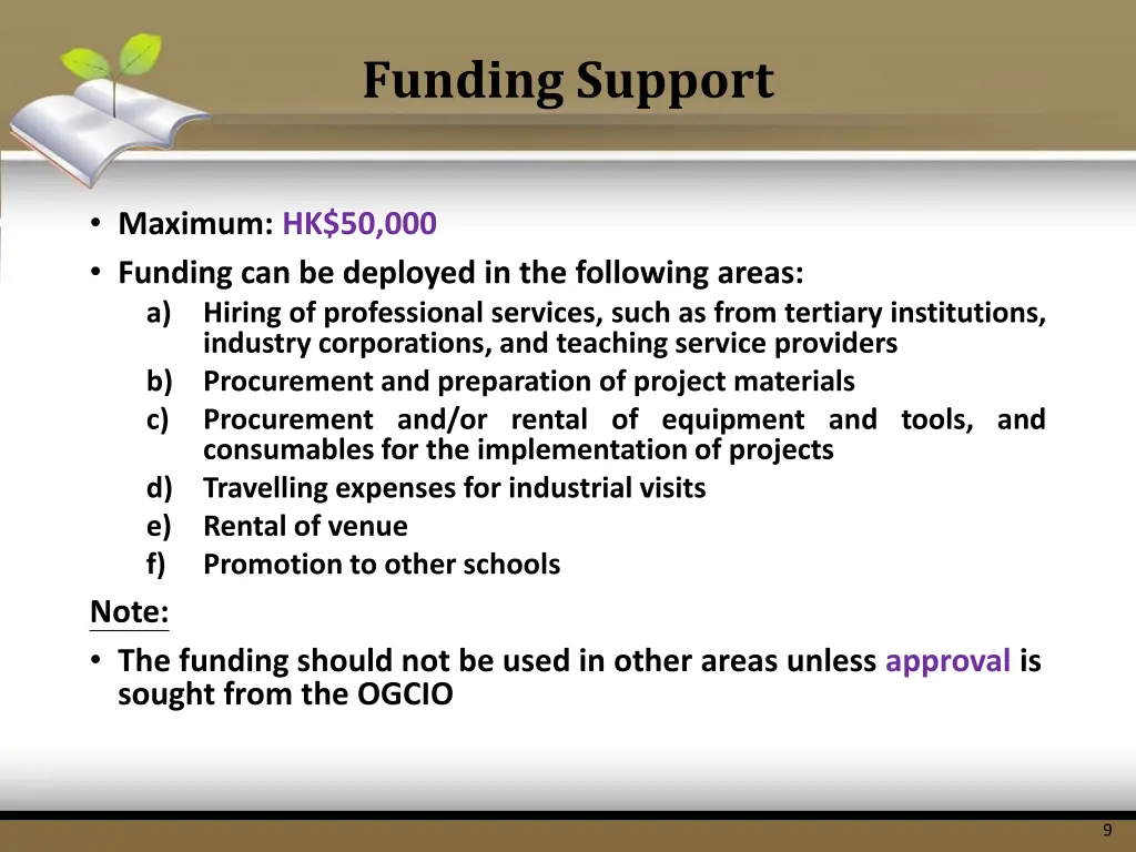 funding support