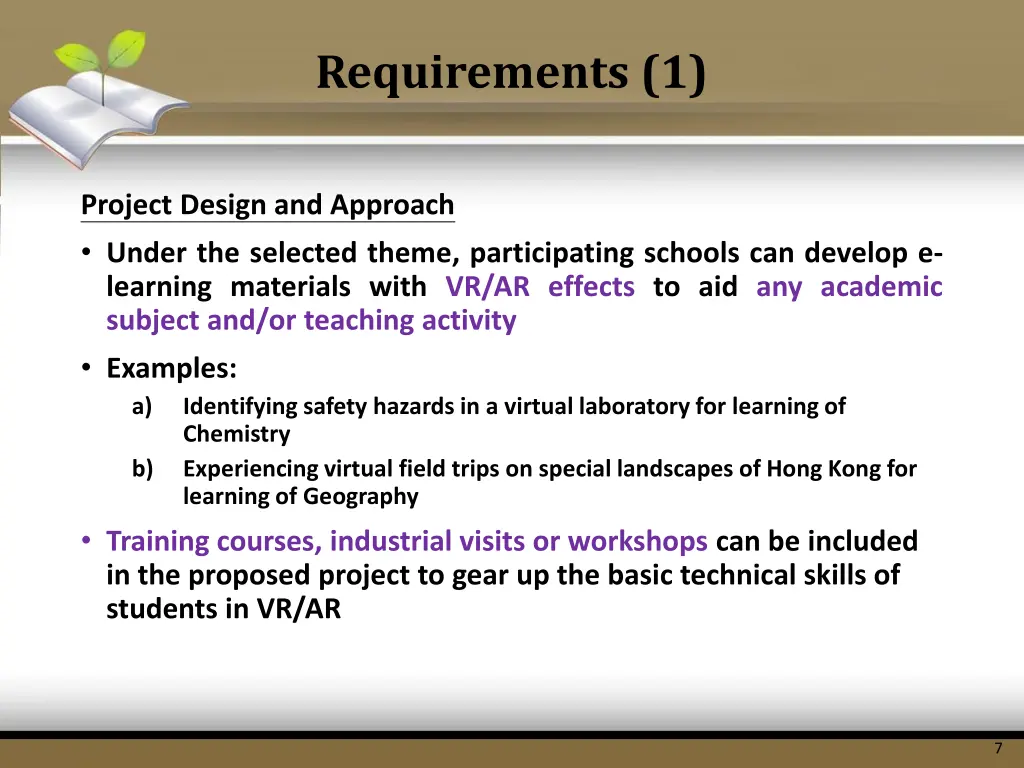 requirements 1