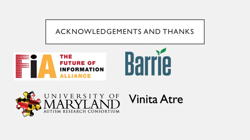 acknowledgements and thanks