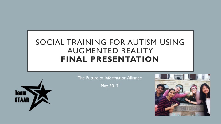 social training for autism using augmented