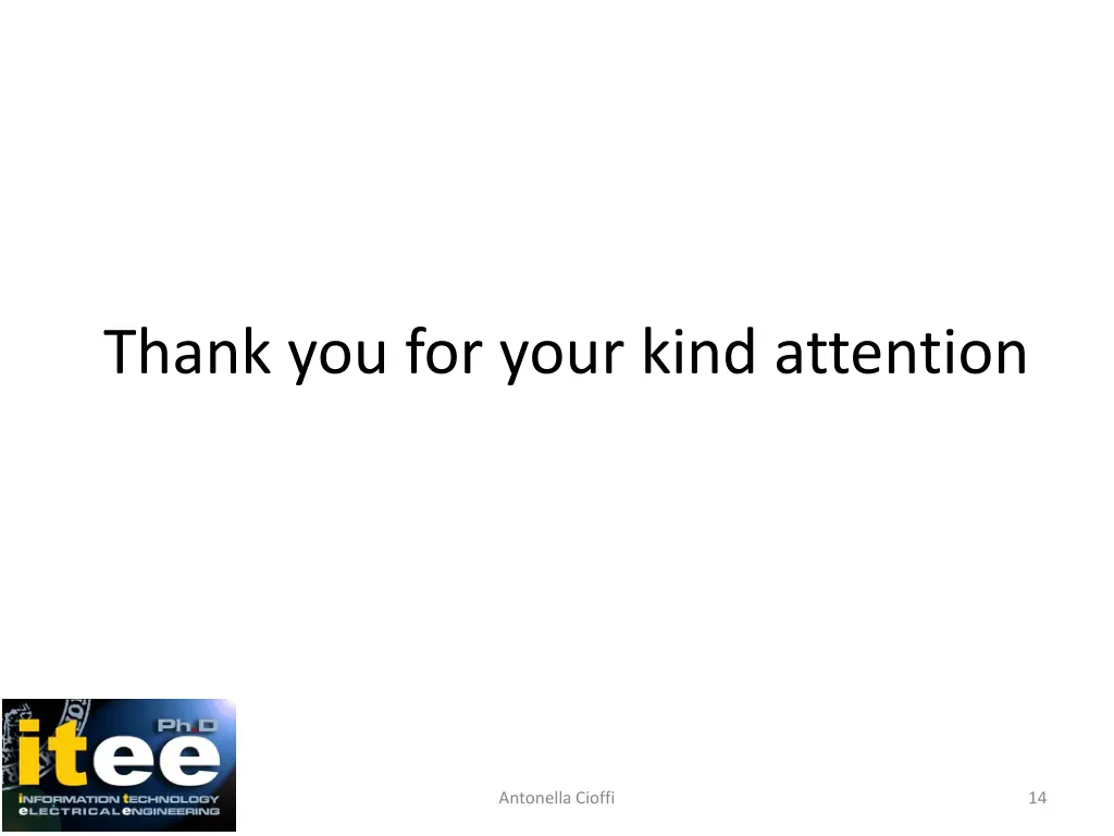 thank you for your kind attention