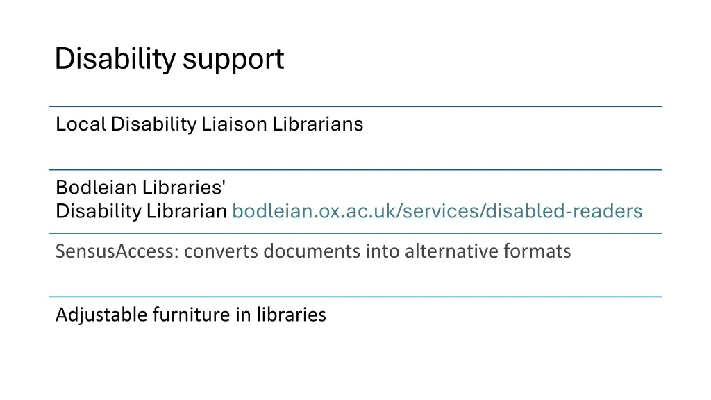disability support