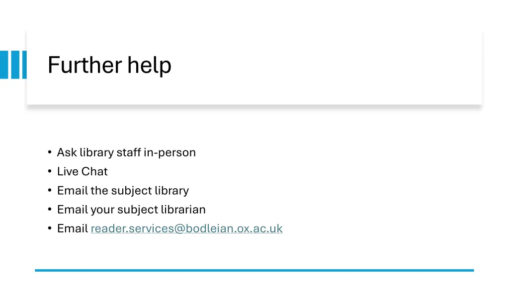 further help
