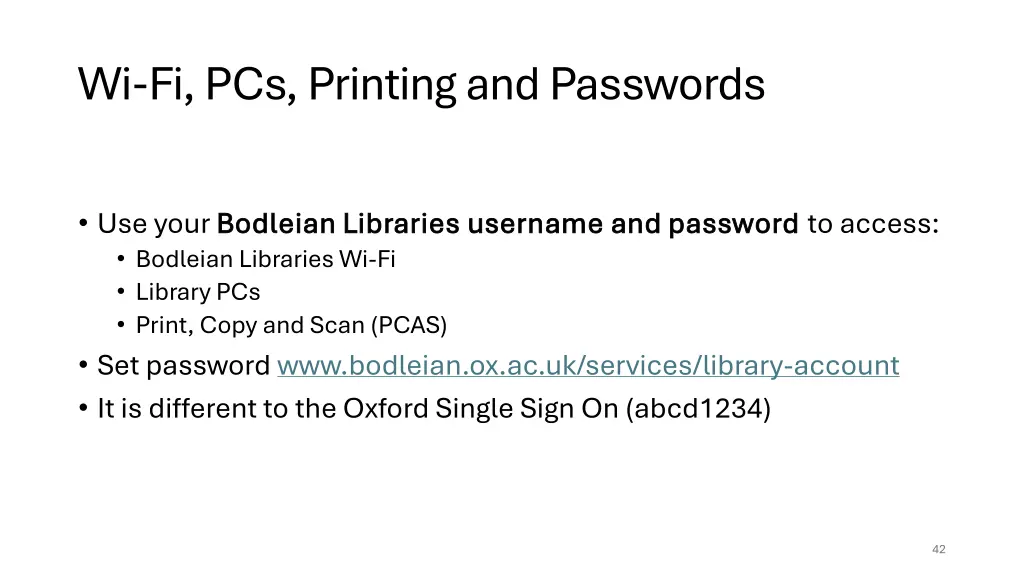 wi fi pcs printing and passwords