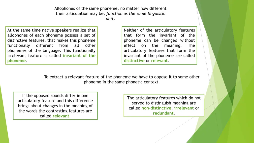 allophones of the same phoneme no matter