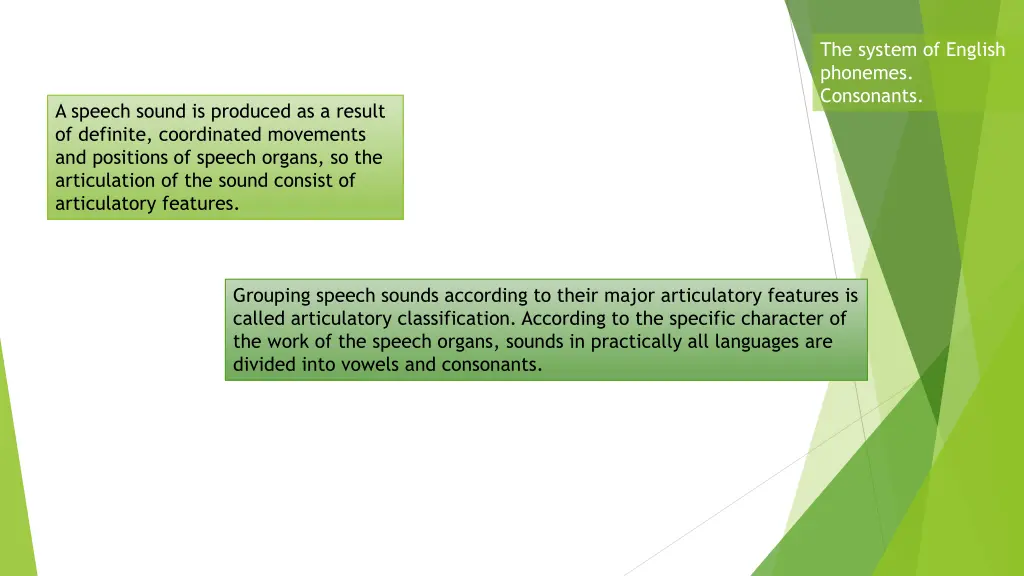 the system of english phonemes consonants