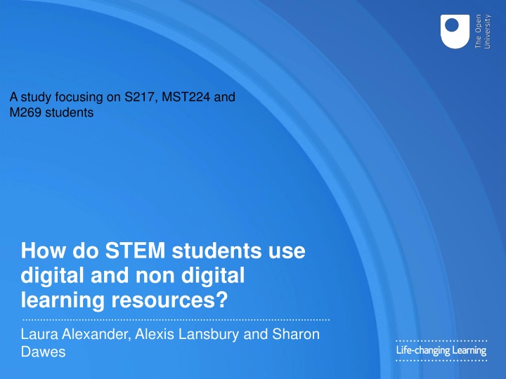 a study focusing on s217 mst224 and m269 students