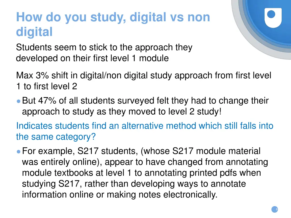 how do you study digital vs non digital students