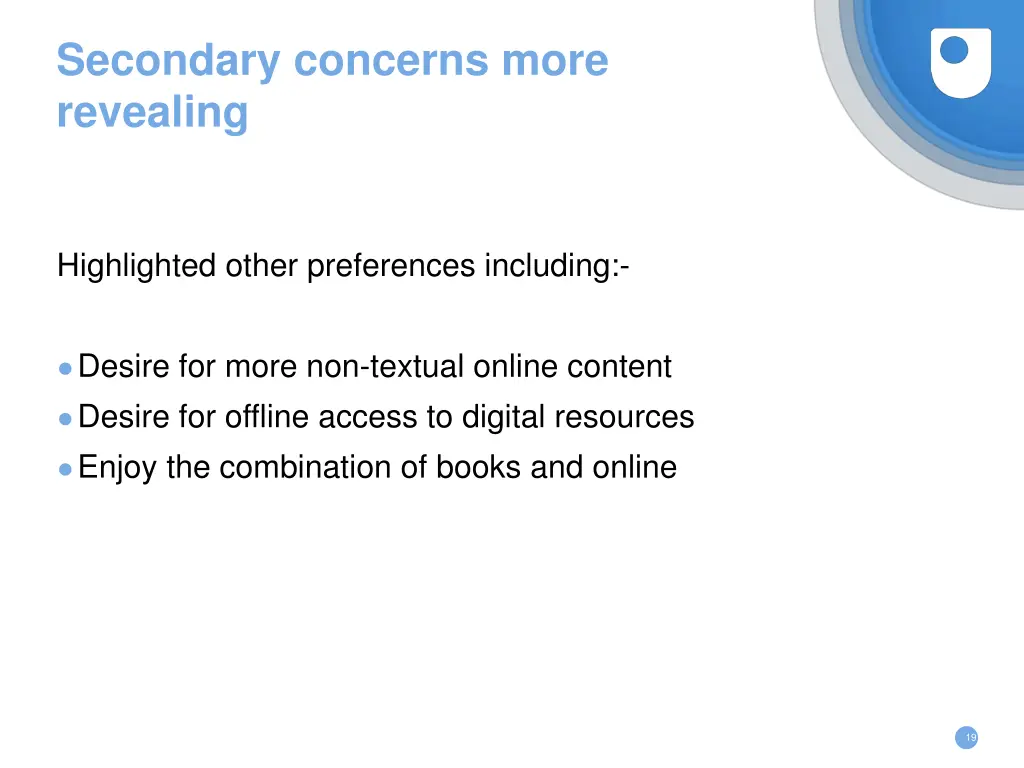 secondary concerns more revealing