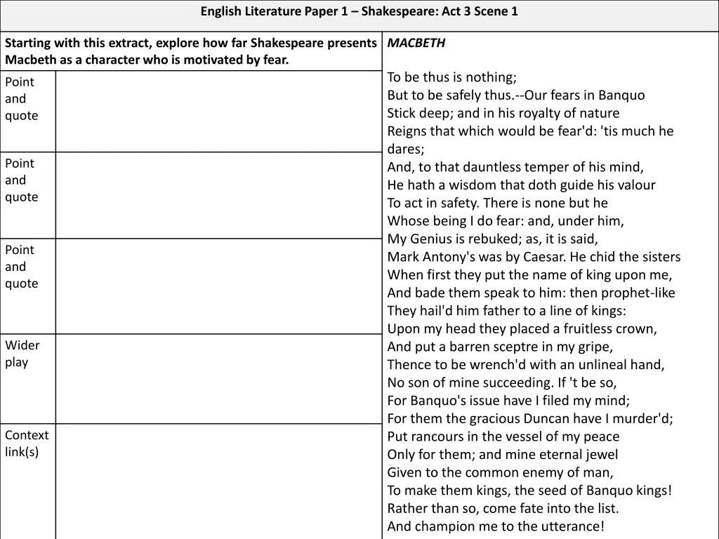 english literature paper 1 shakespeare 12