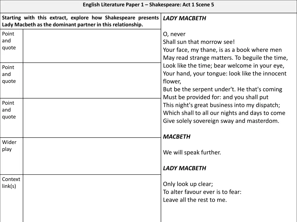 english literature paper 1 shakespeare 4