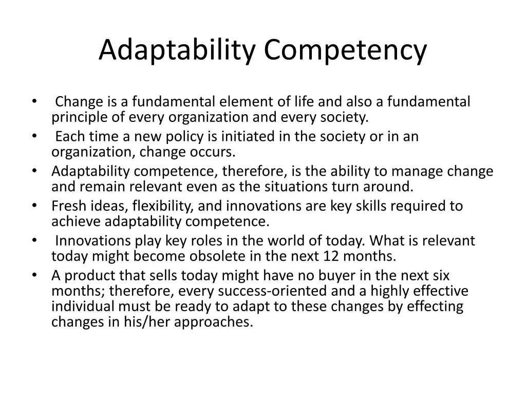 adaptability competency