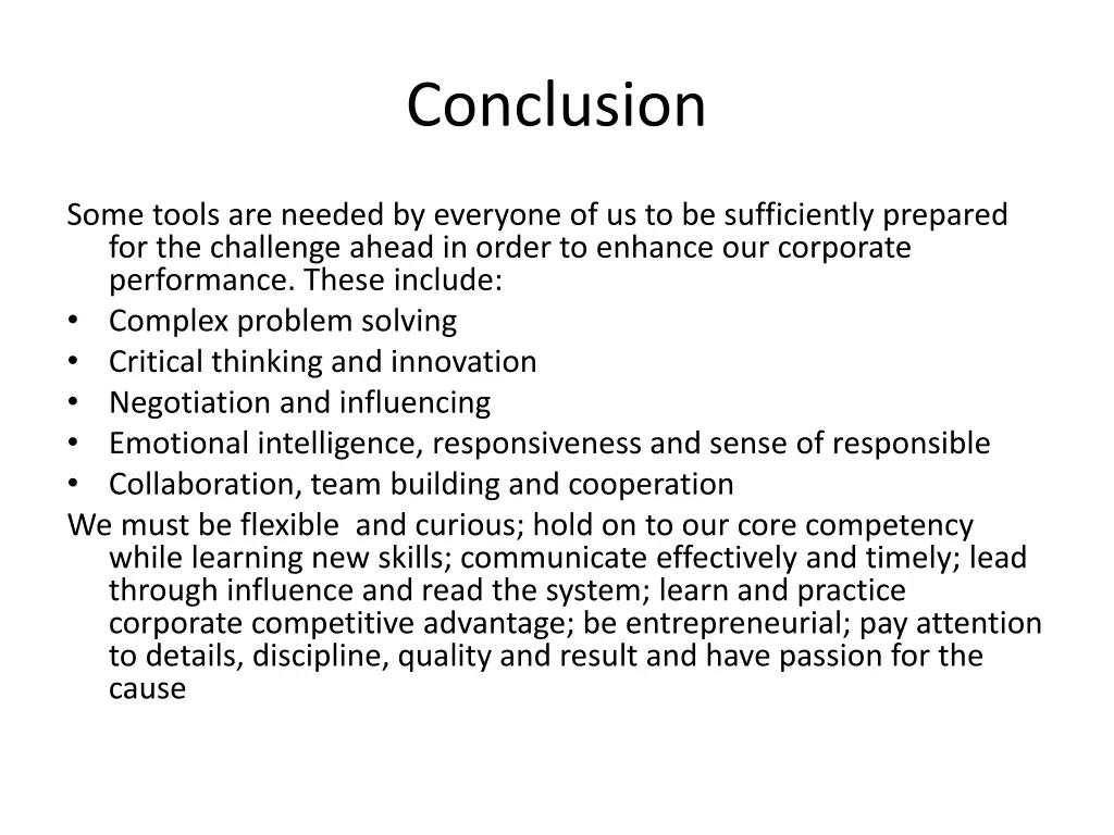 conclusion