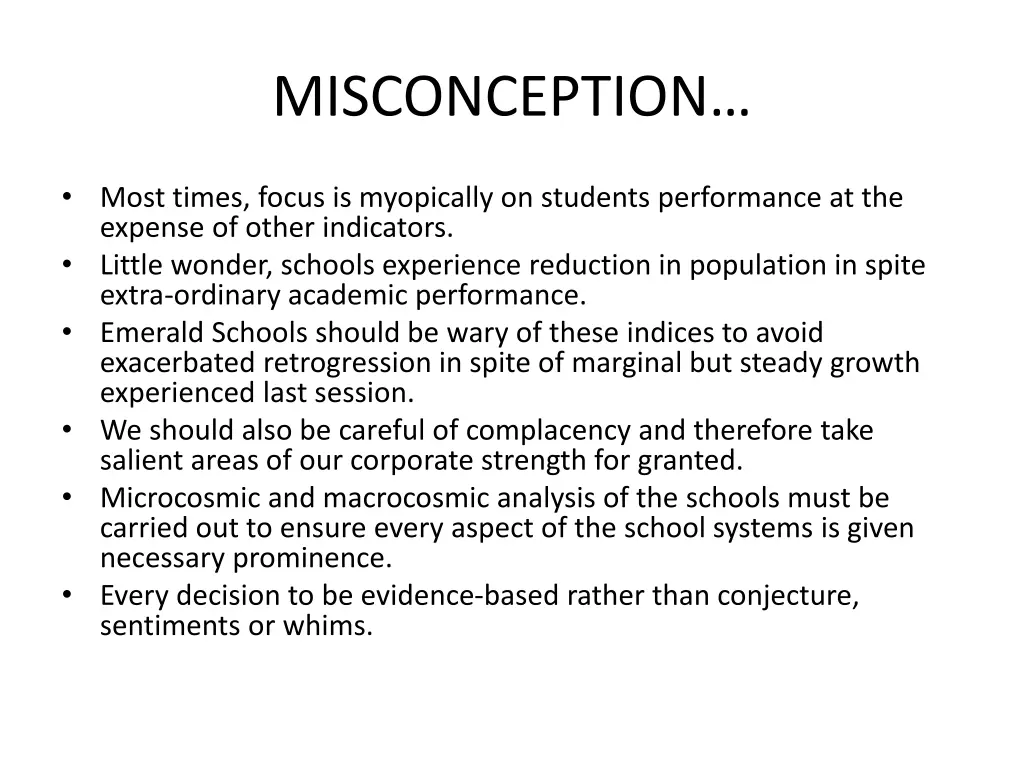 misconception