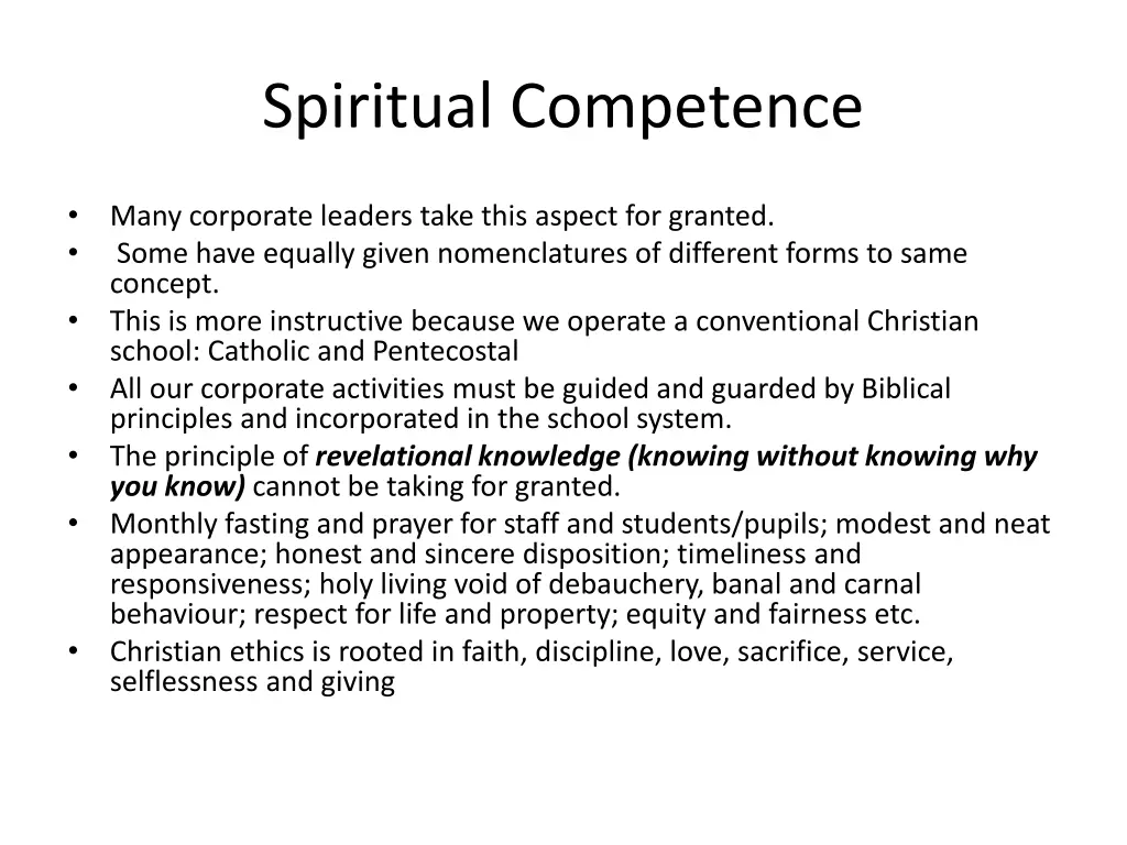 spiritual competence