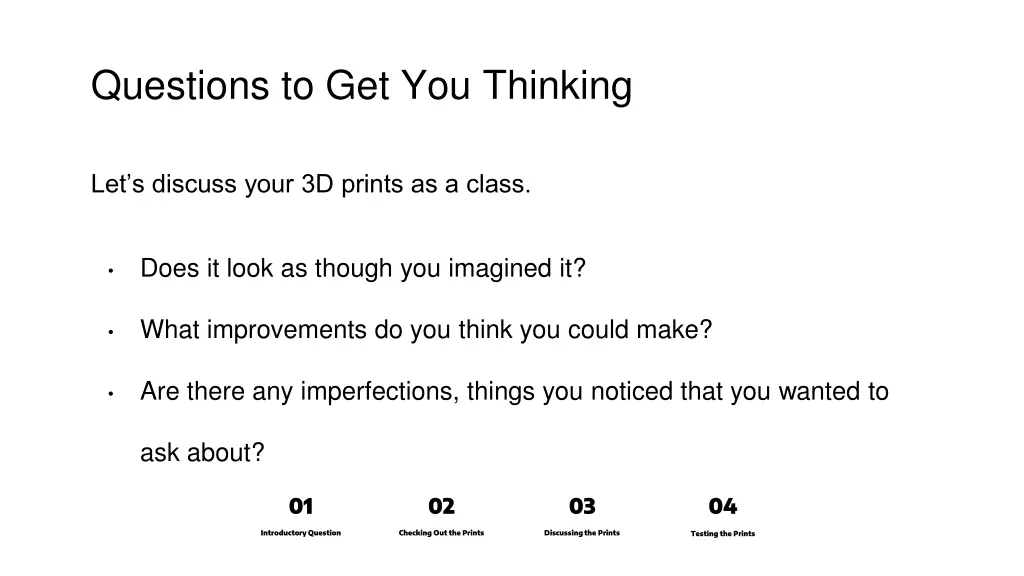 questions to get you thinking