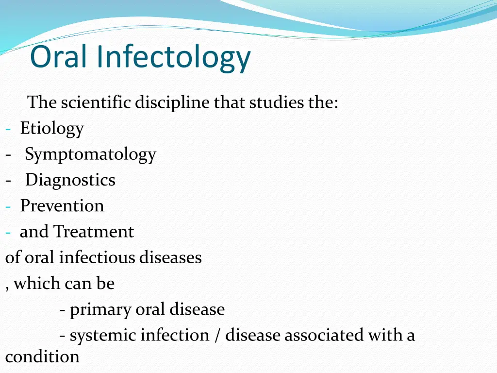 oral infectology