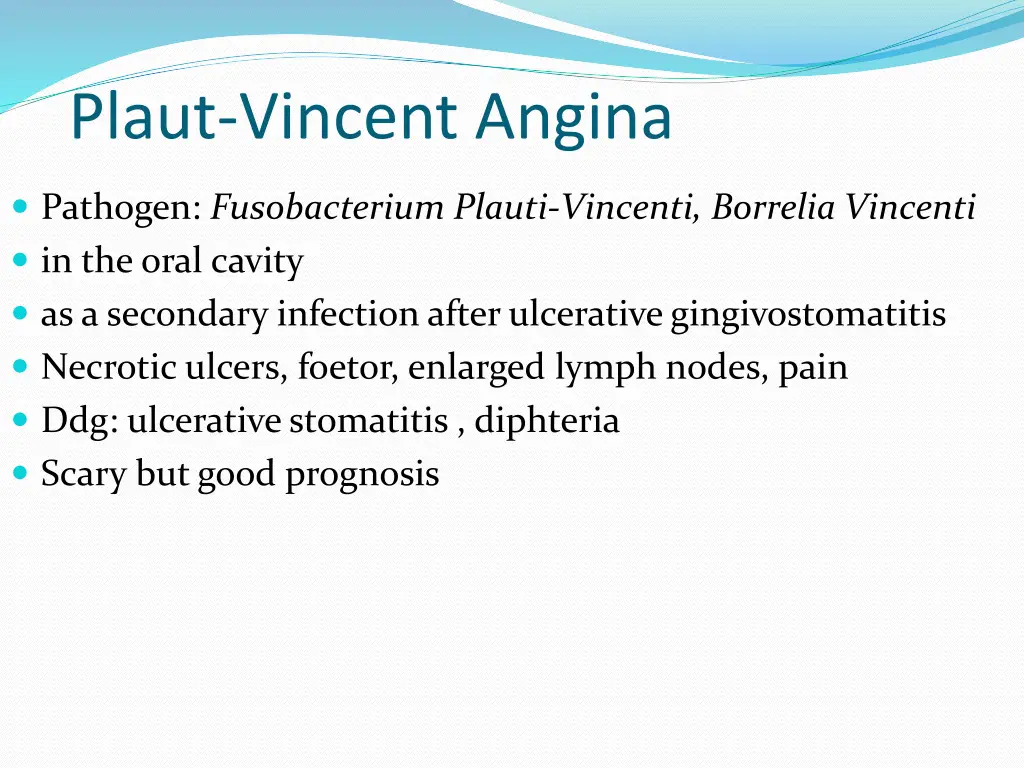 plaut vincent angina