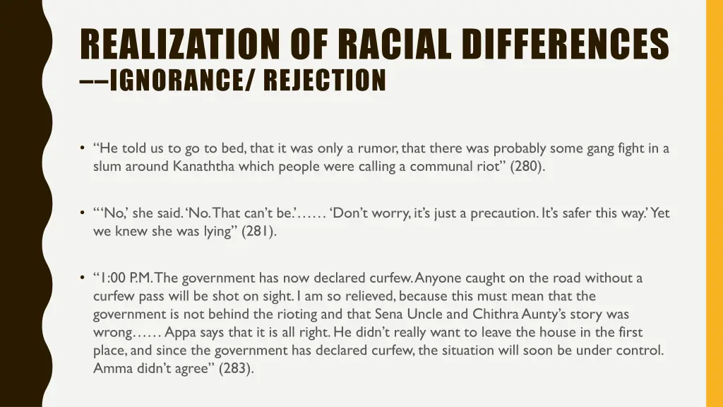 realization of racial differences ignorance