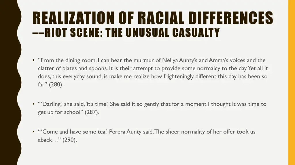 realization of racial differences riot scene