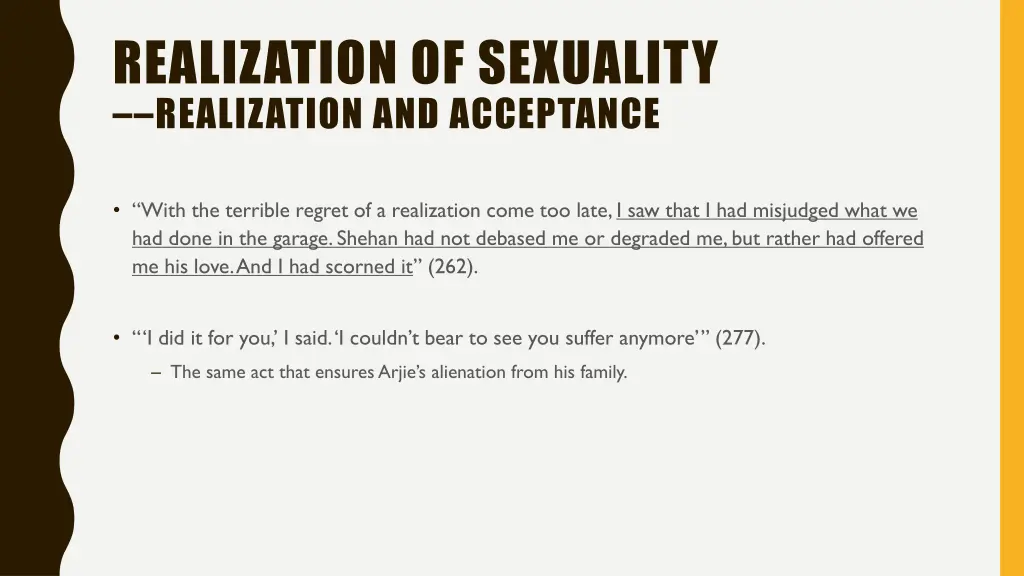 realization of sexuality realization