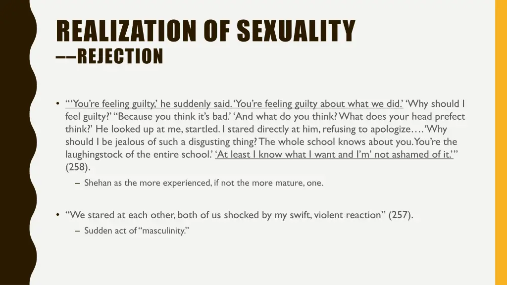 realization of sexuality rejection 1