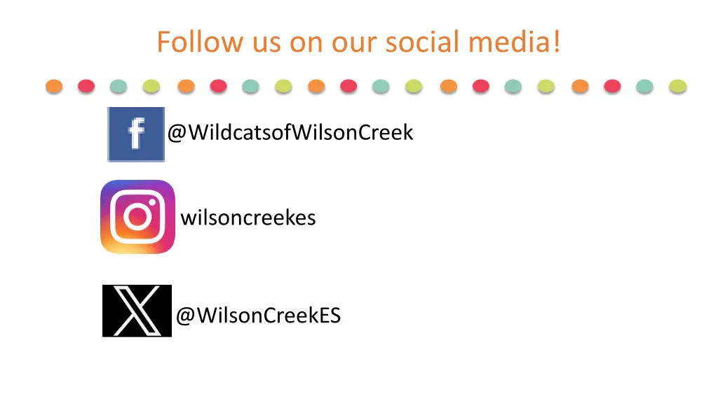 follow us on our social media