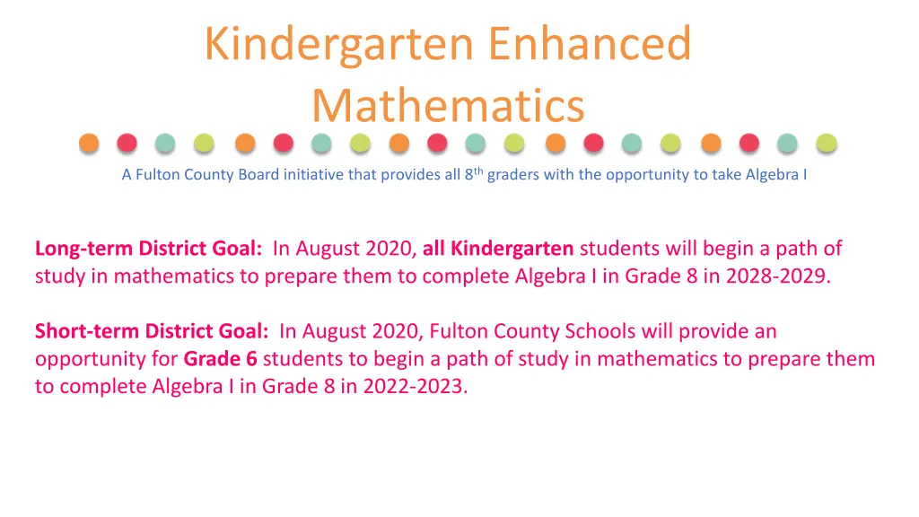 kindergarten enhanced mathematics