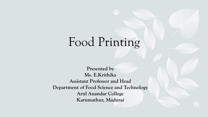 food printing