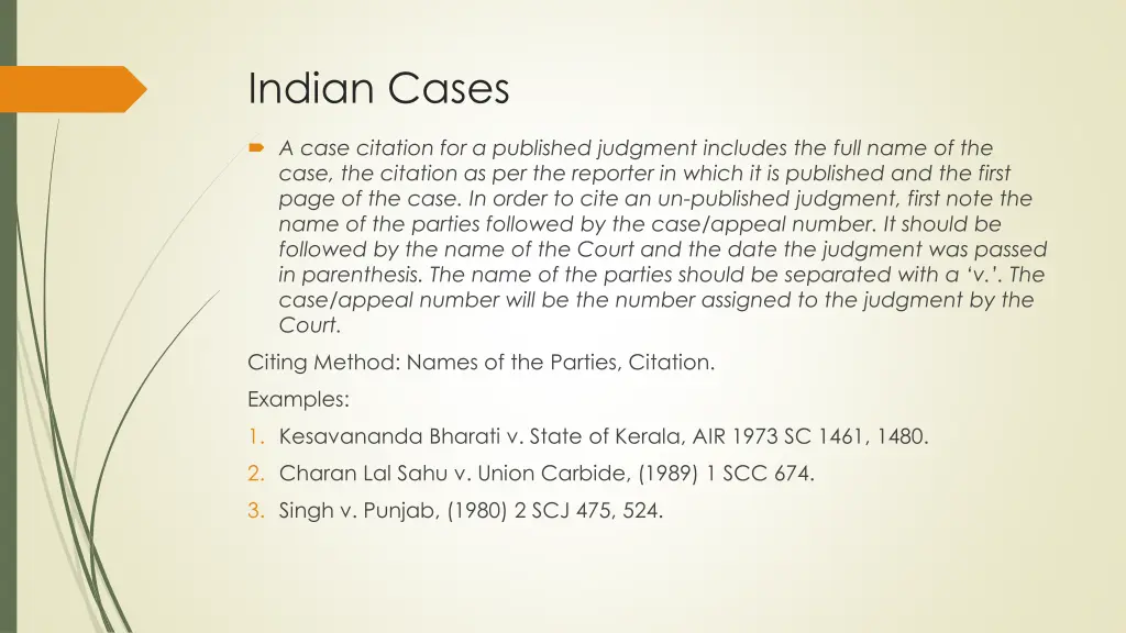 indian cases
