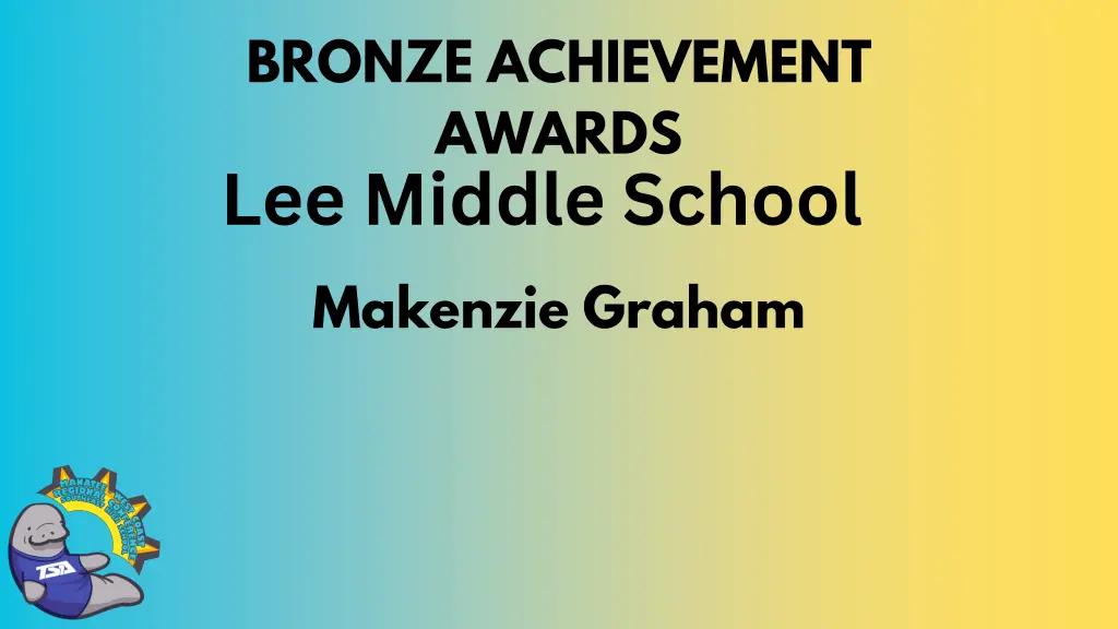 bronze achievement awards lee middle school